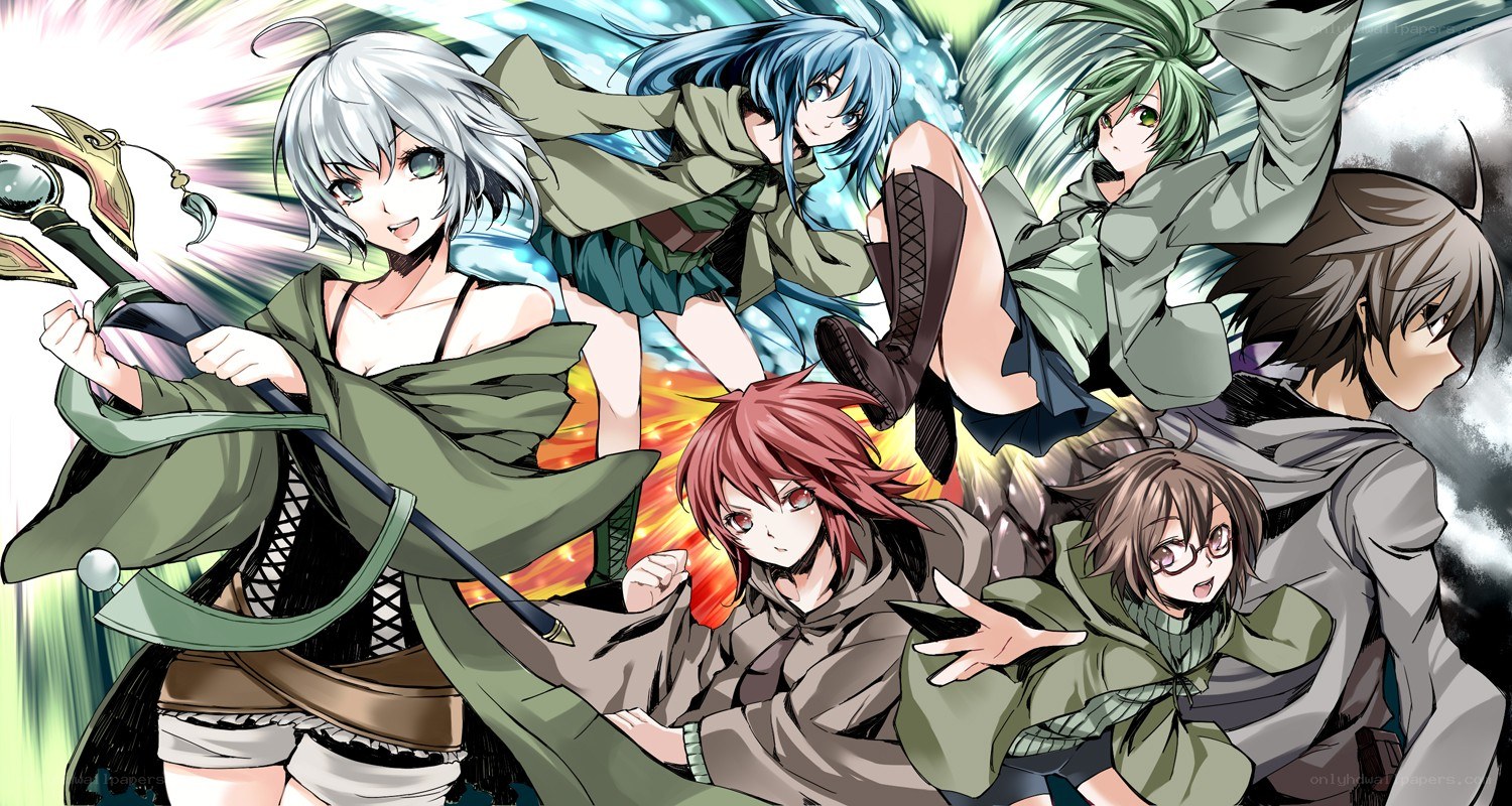 anime characters in action