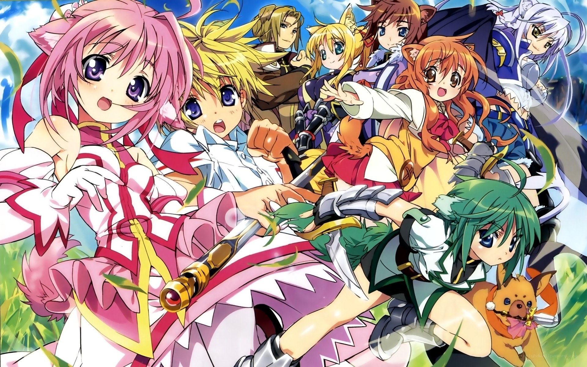 anime characters in action