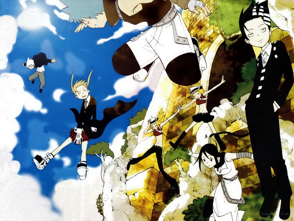 Anime characters in action