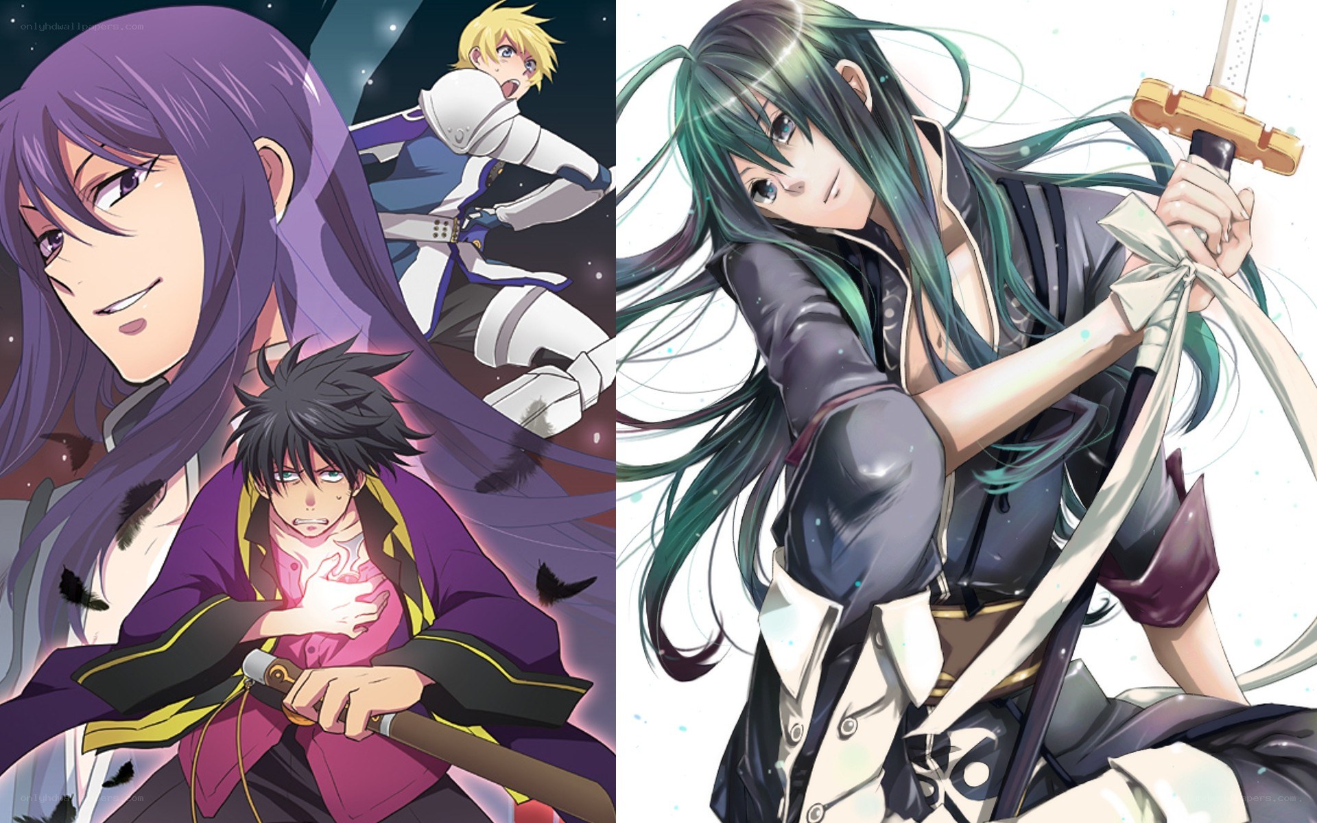 anime characters in action