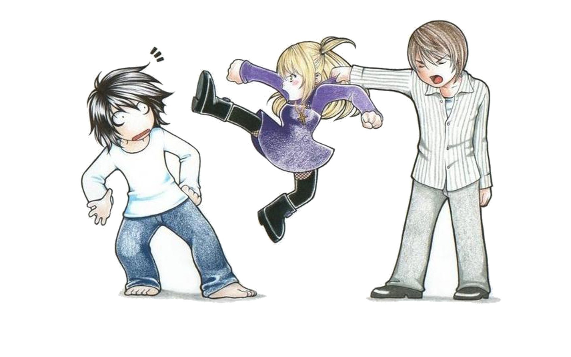 anime characters in action
