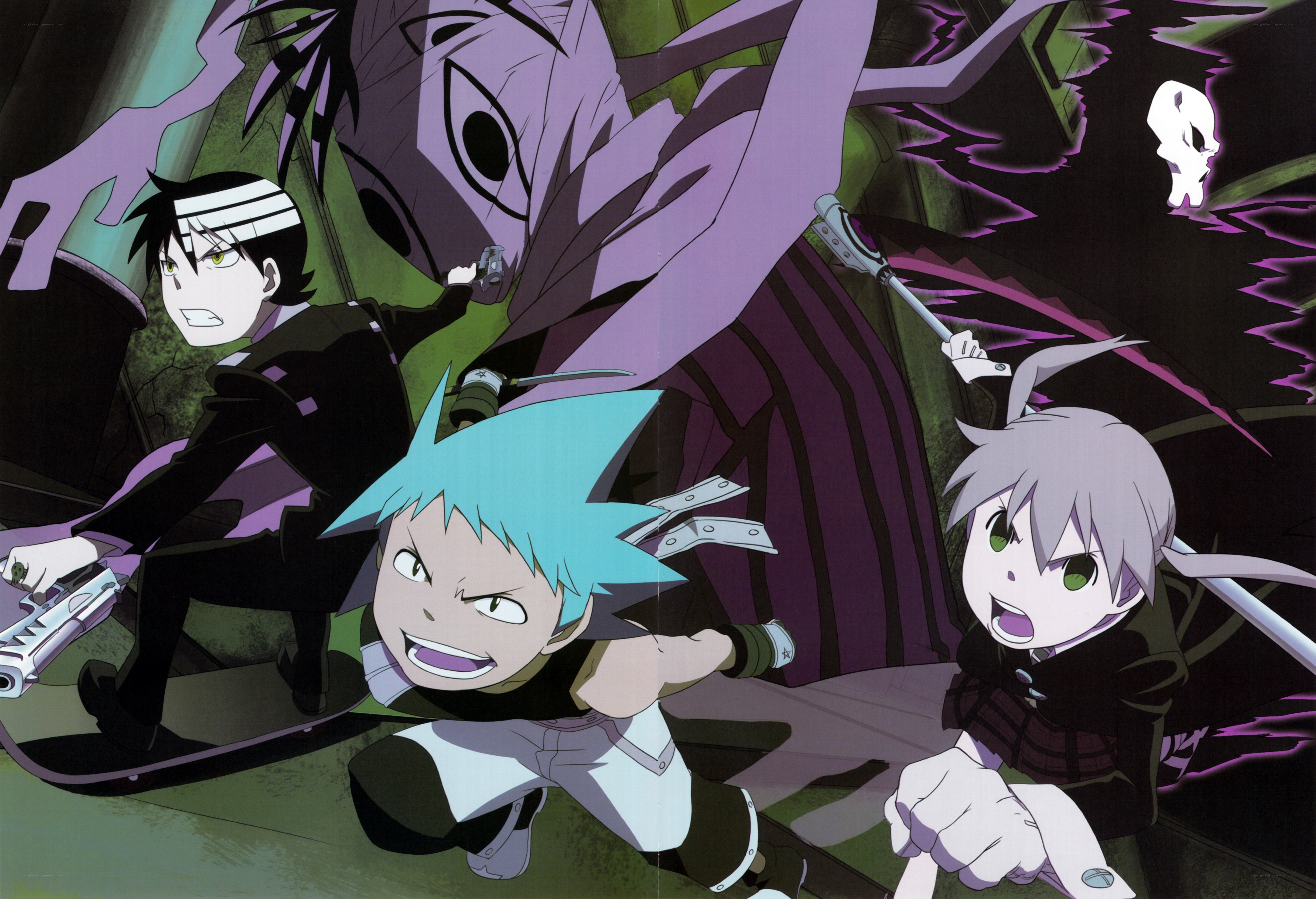 anime characters in action