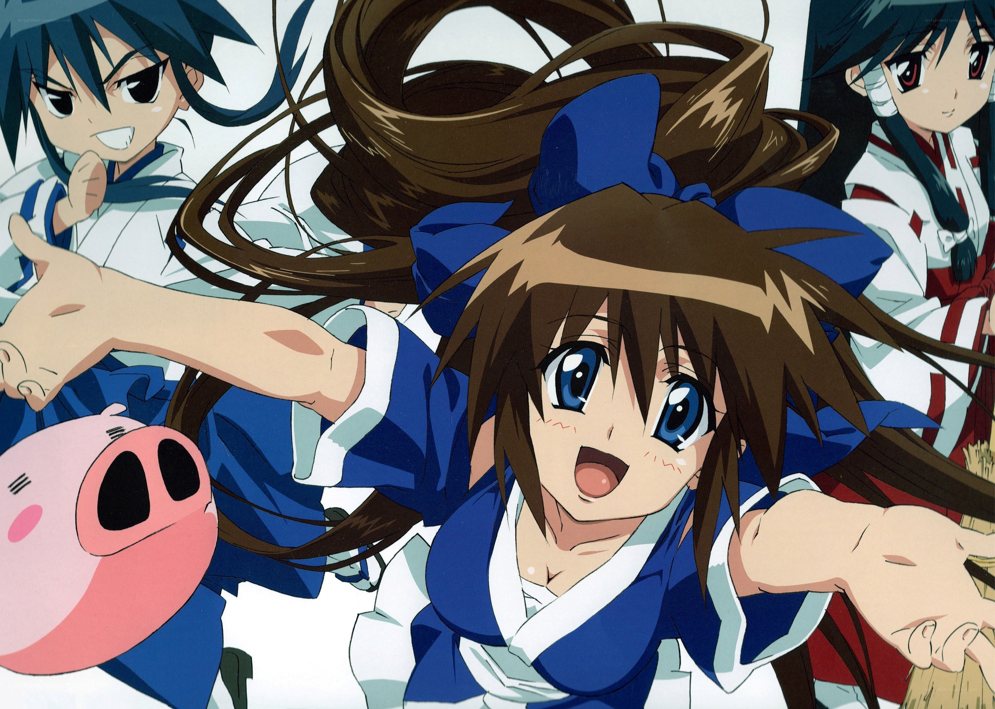 Anime characters in action