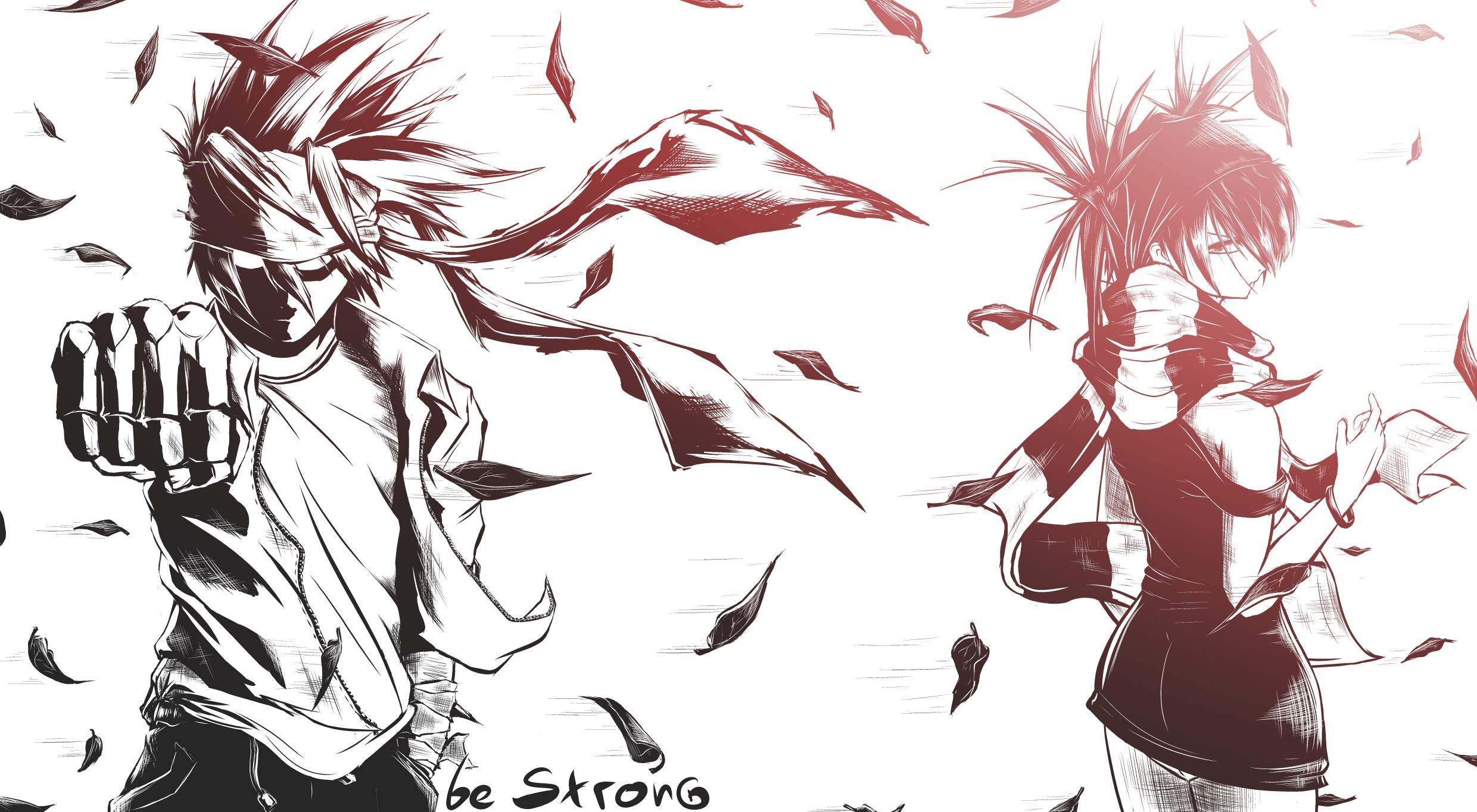 anime characters in action