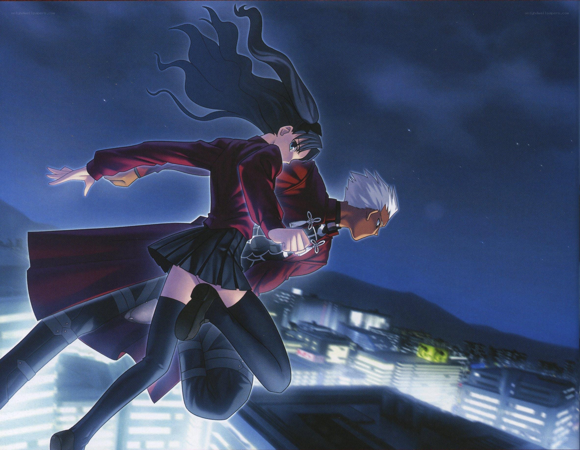 anime characters in action