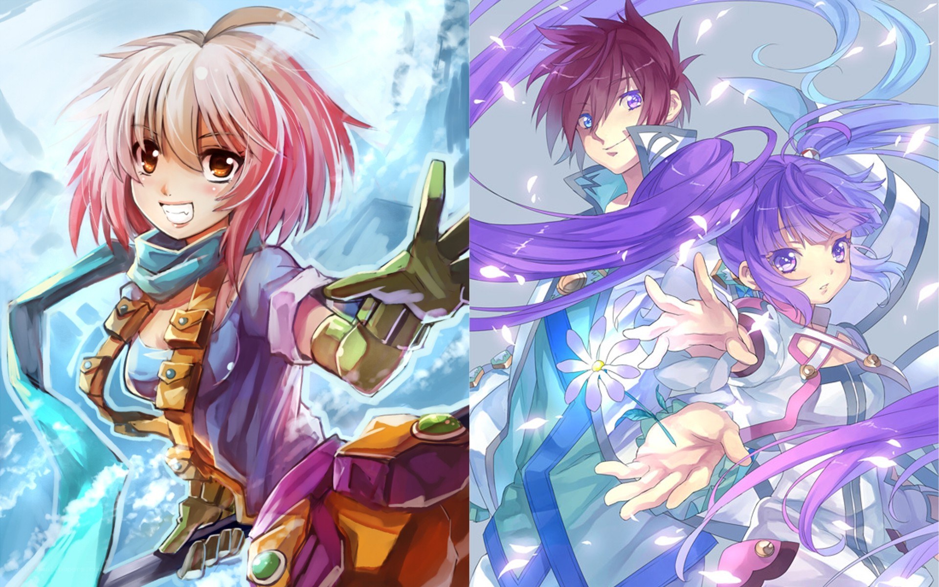 Anime characters in action