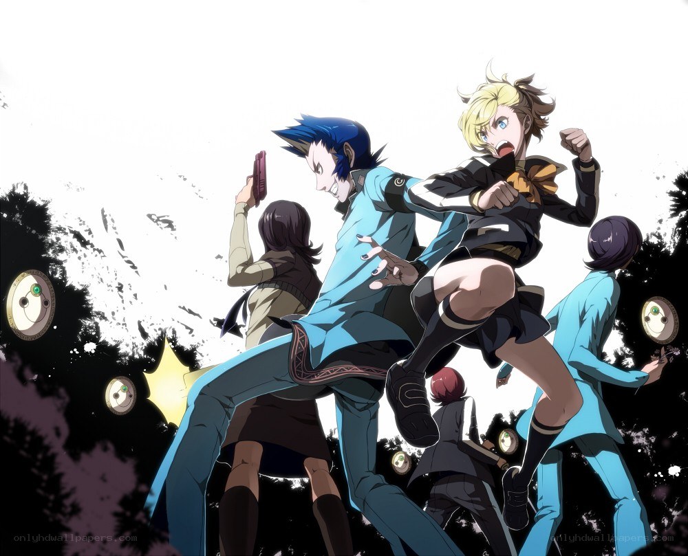 anime characters in action