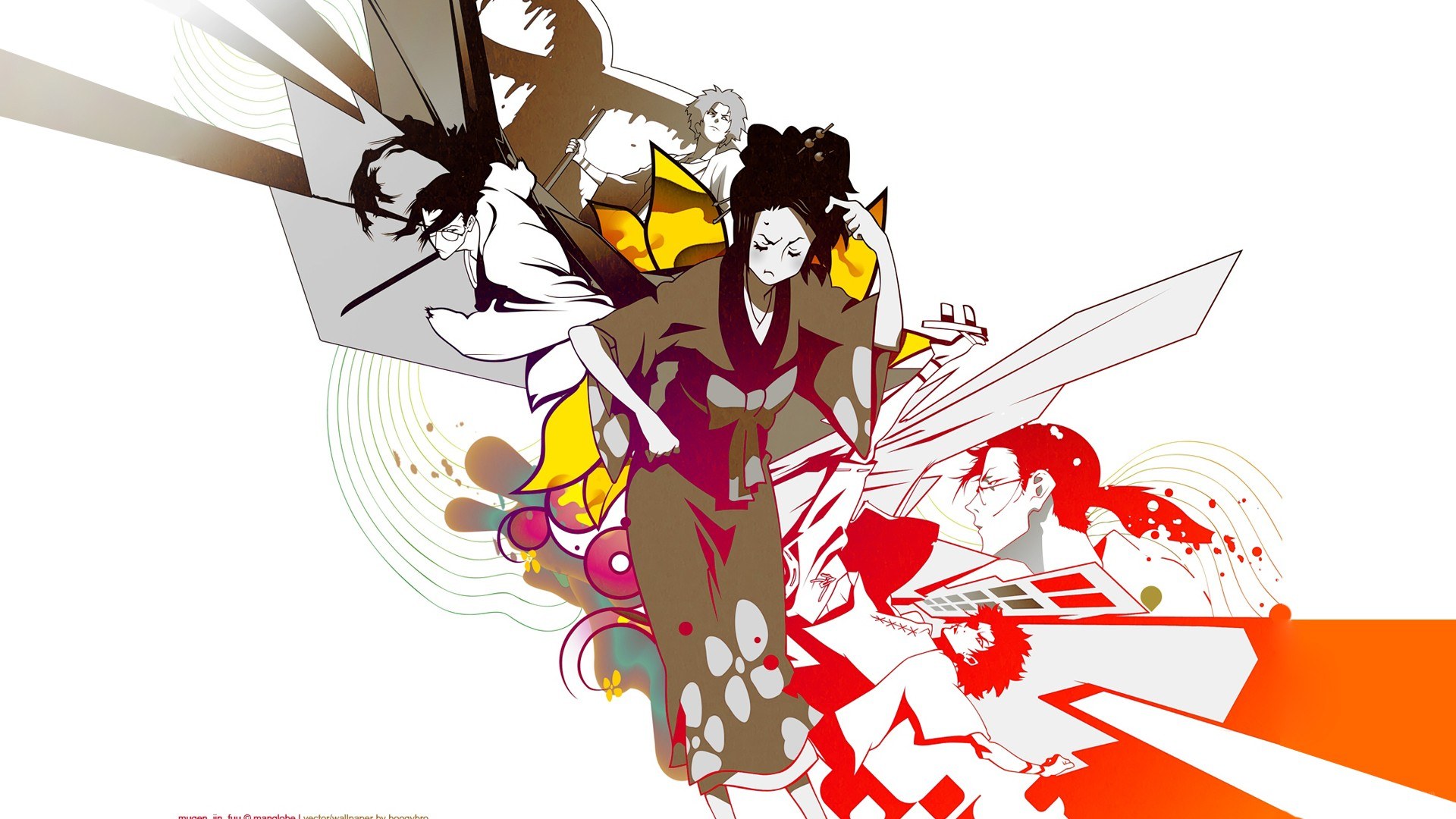 anime characters in action