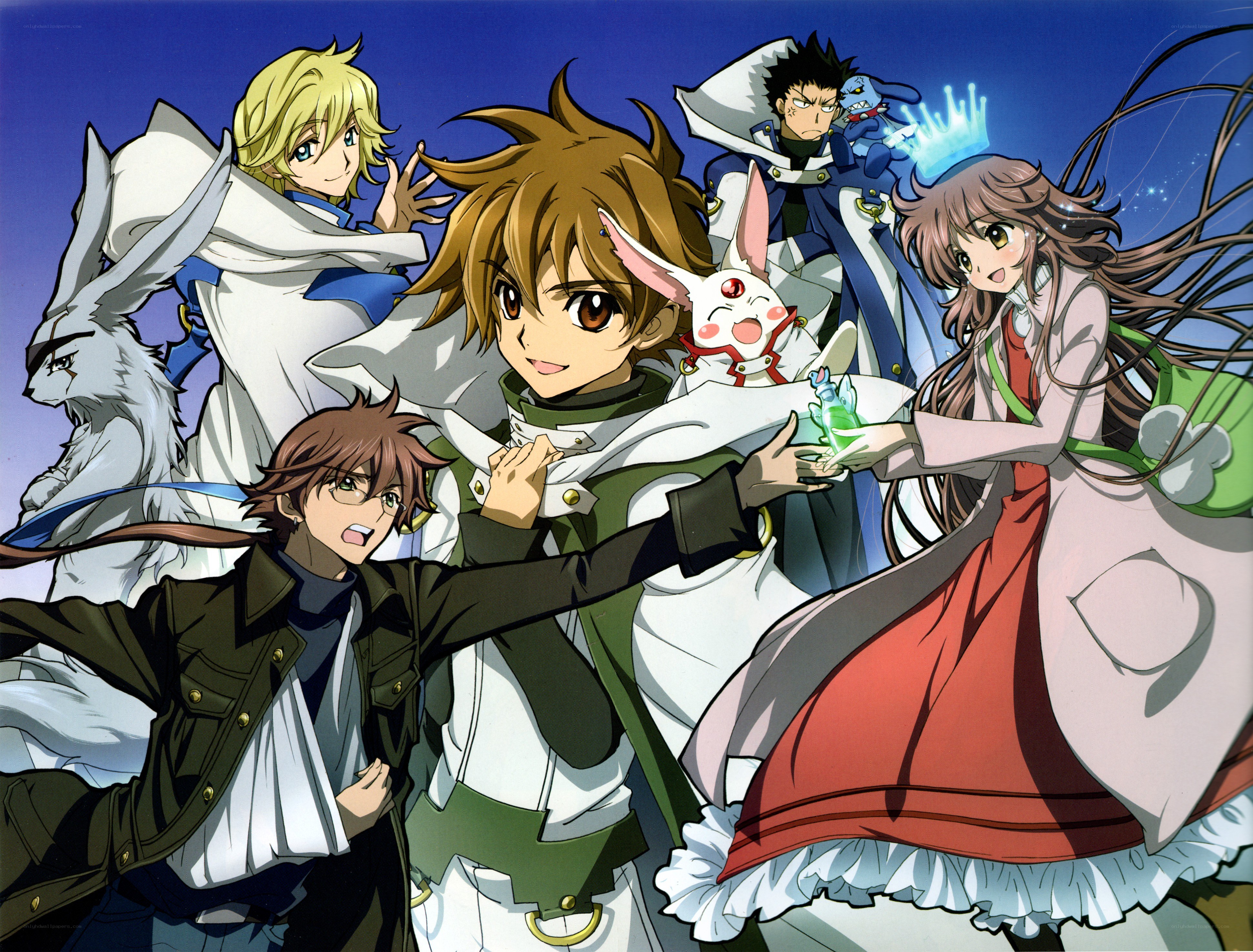 anime characters in action