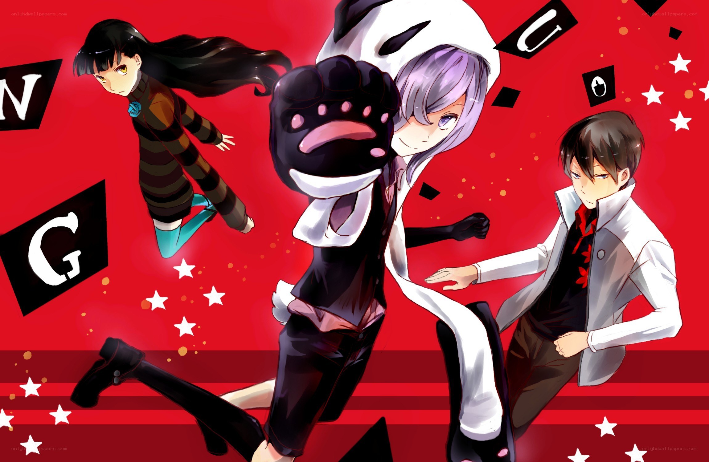 anime characters in action
