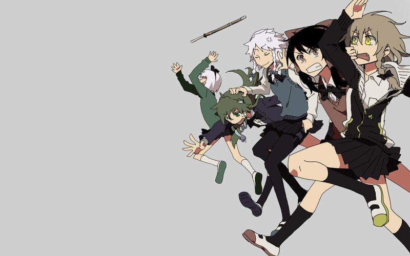 anime characters in action