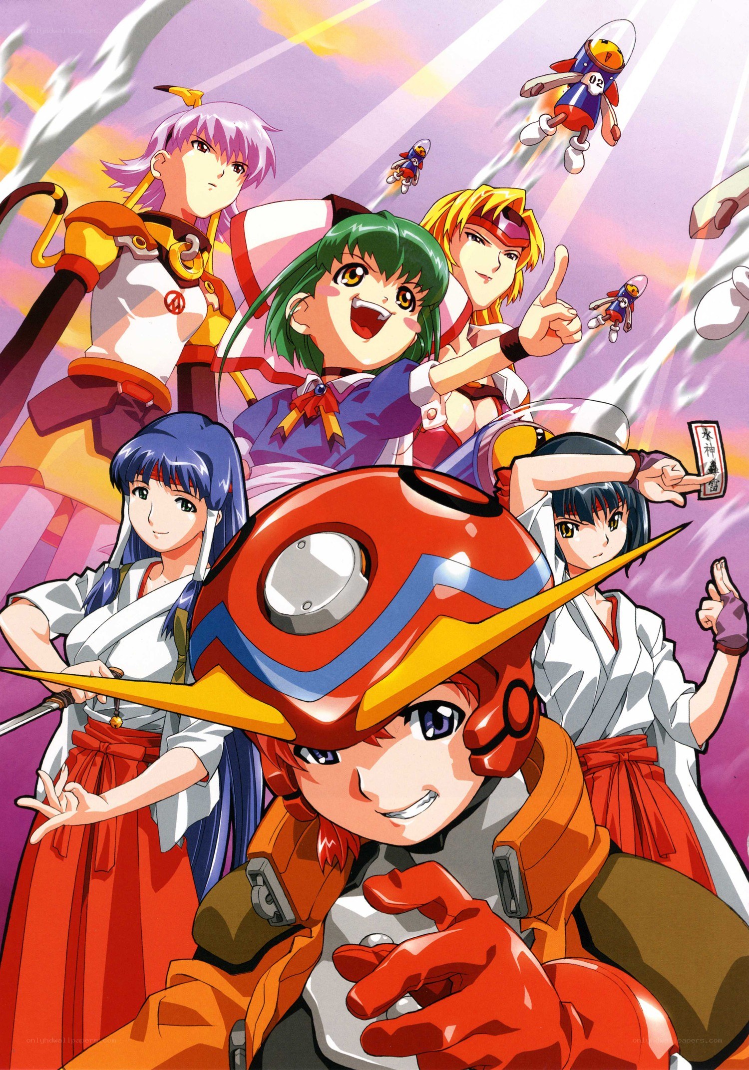 Anime characters in action