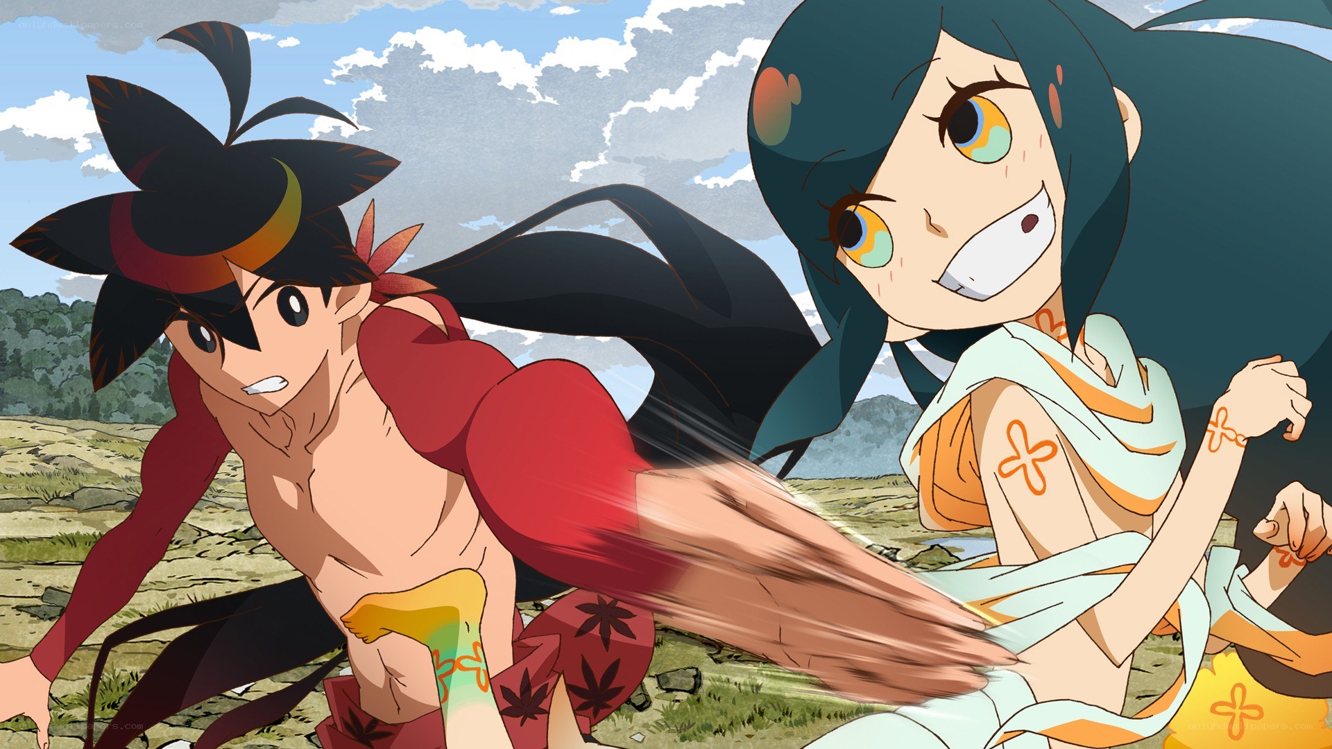 anime characters in action
