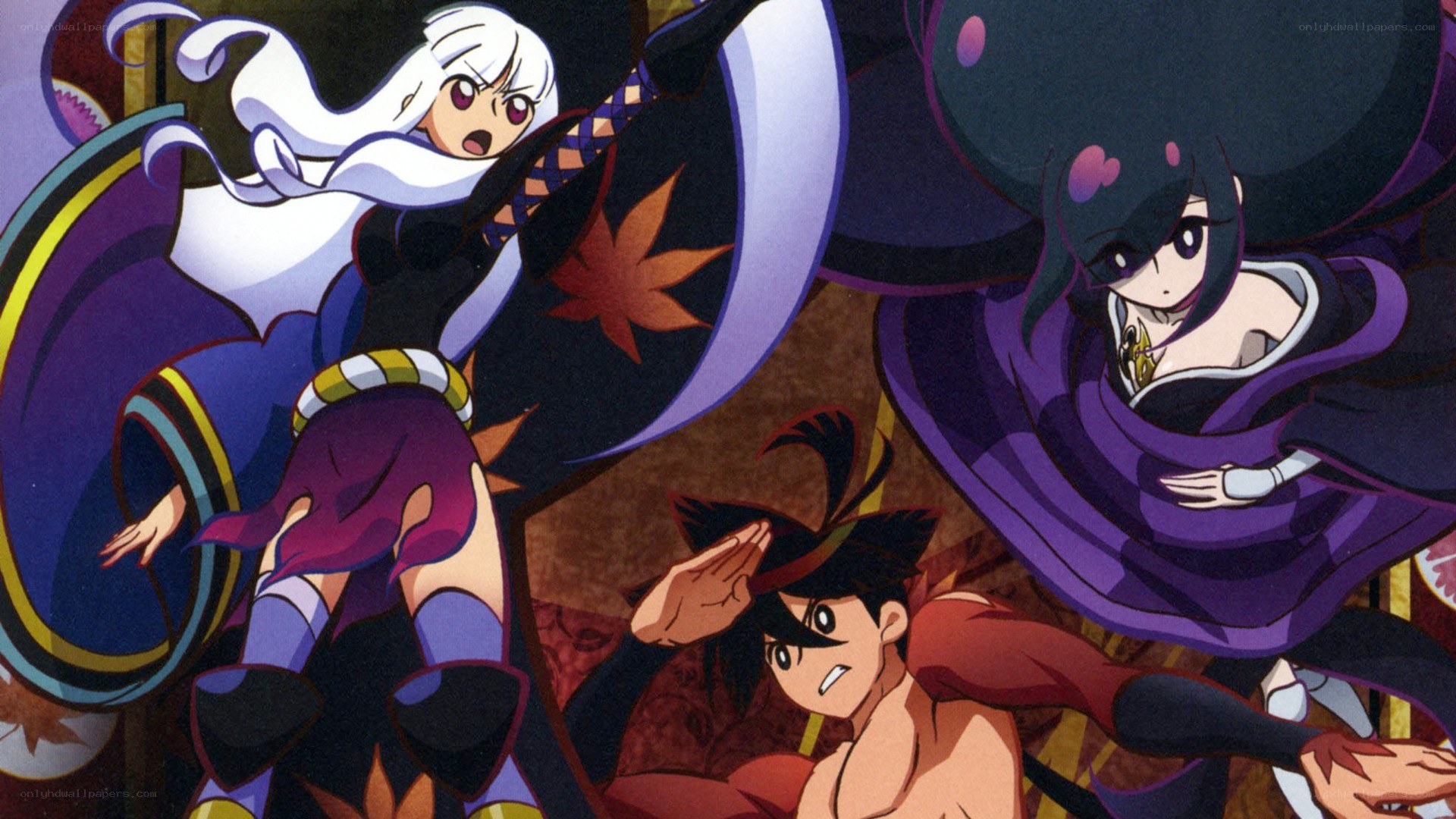 Anime characters in action