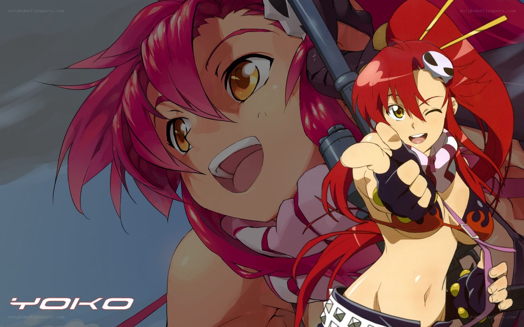 Anime characters in action