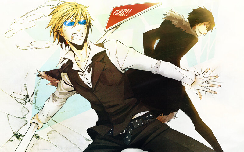 Anime characters in action