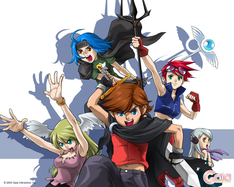 anime characters in action