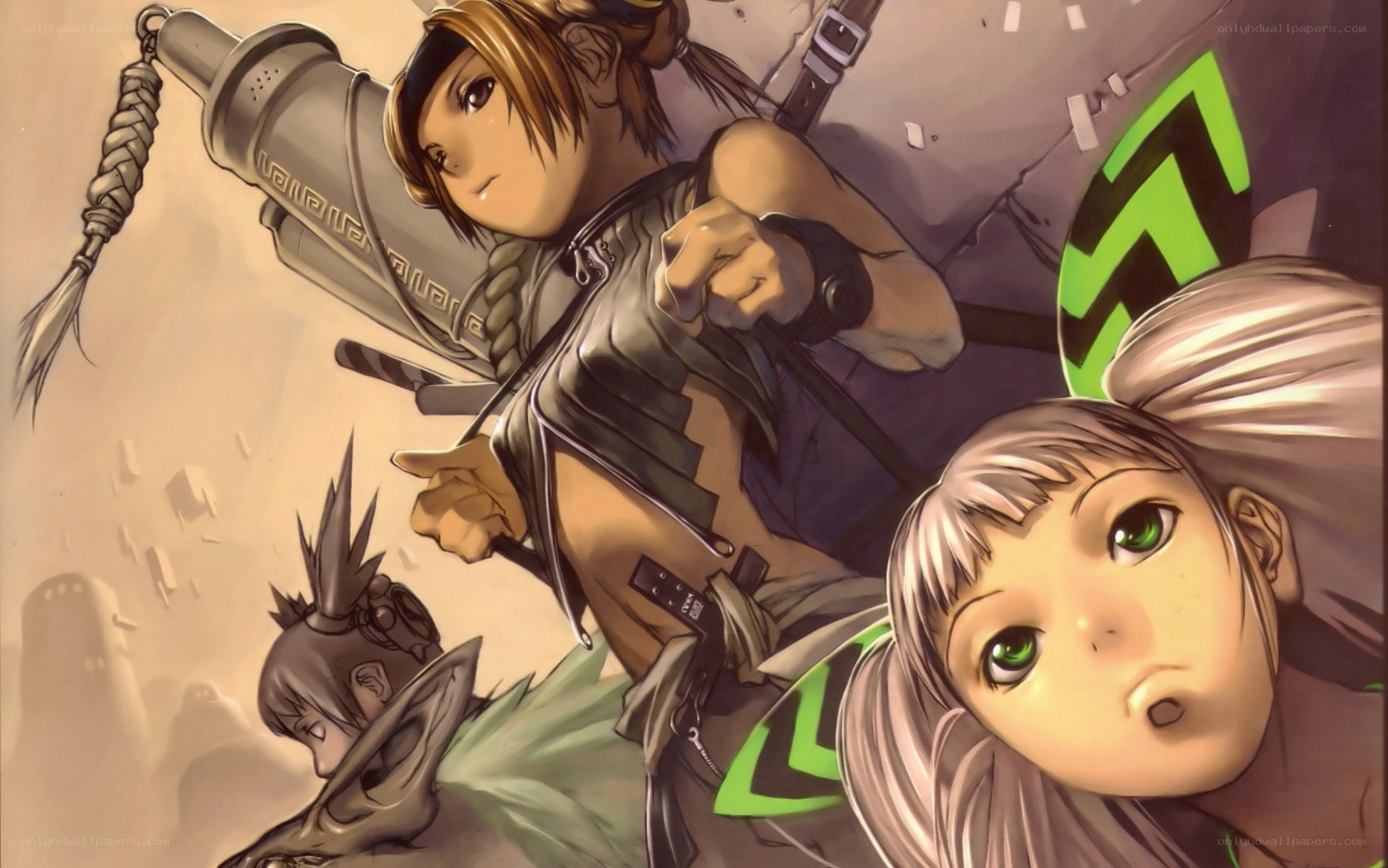anime characters in action