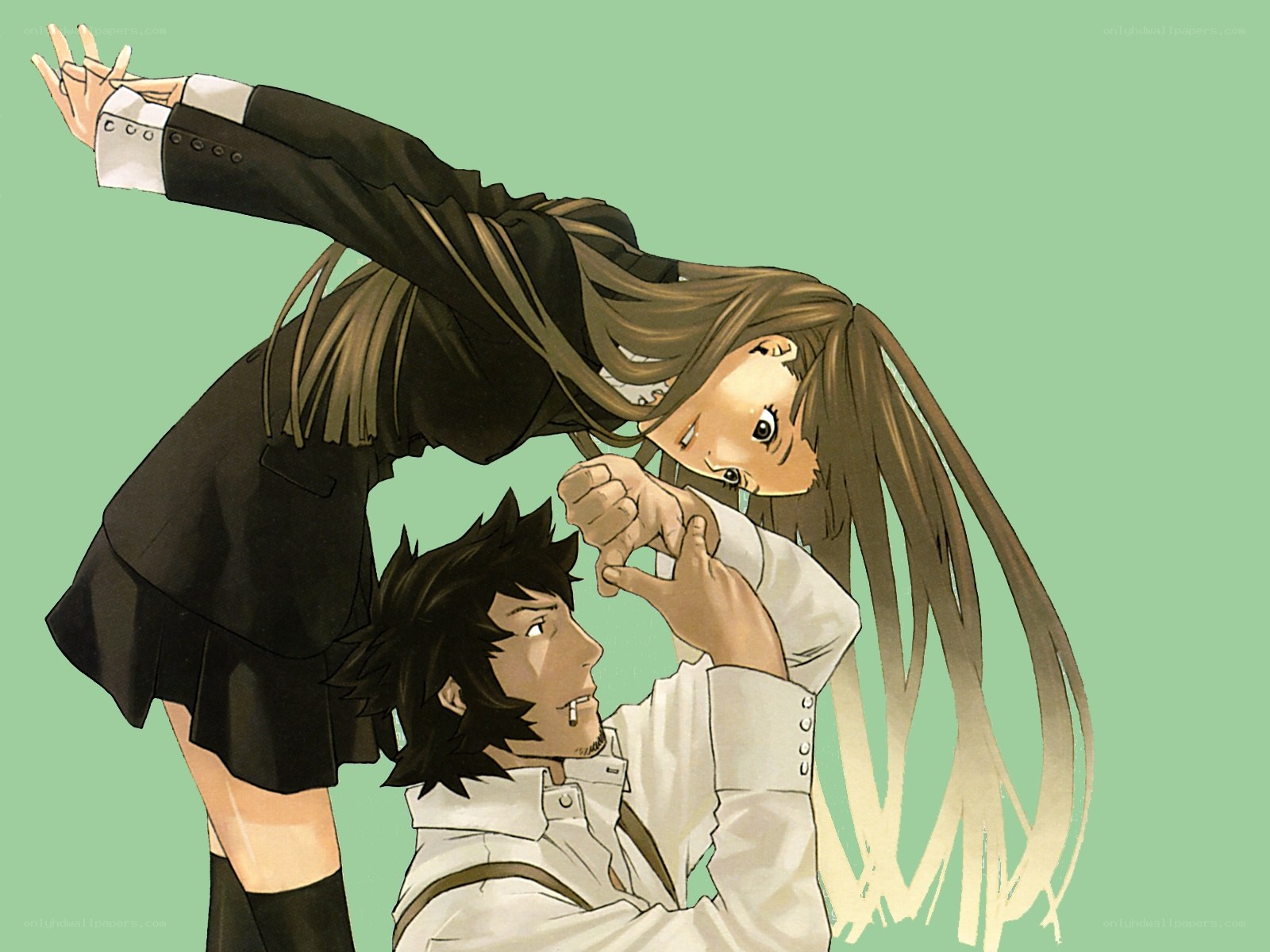 anime characters in action