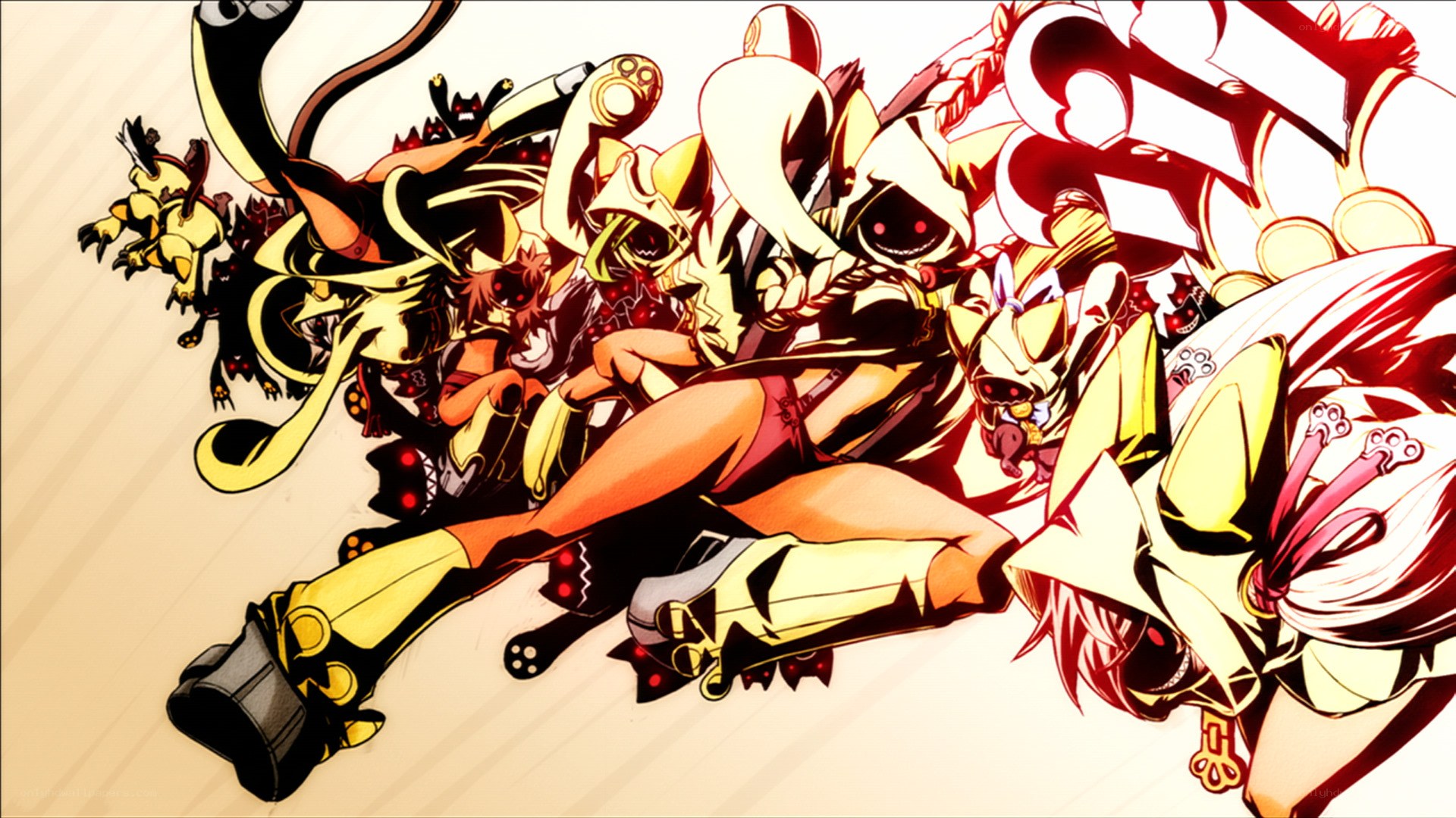anime characters in action