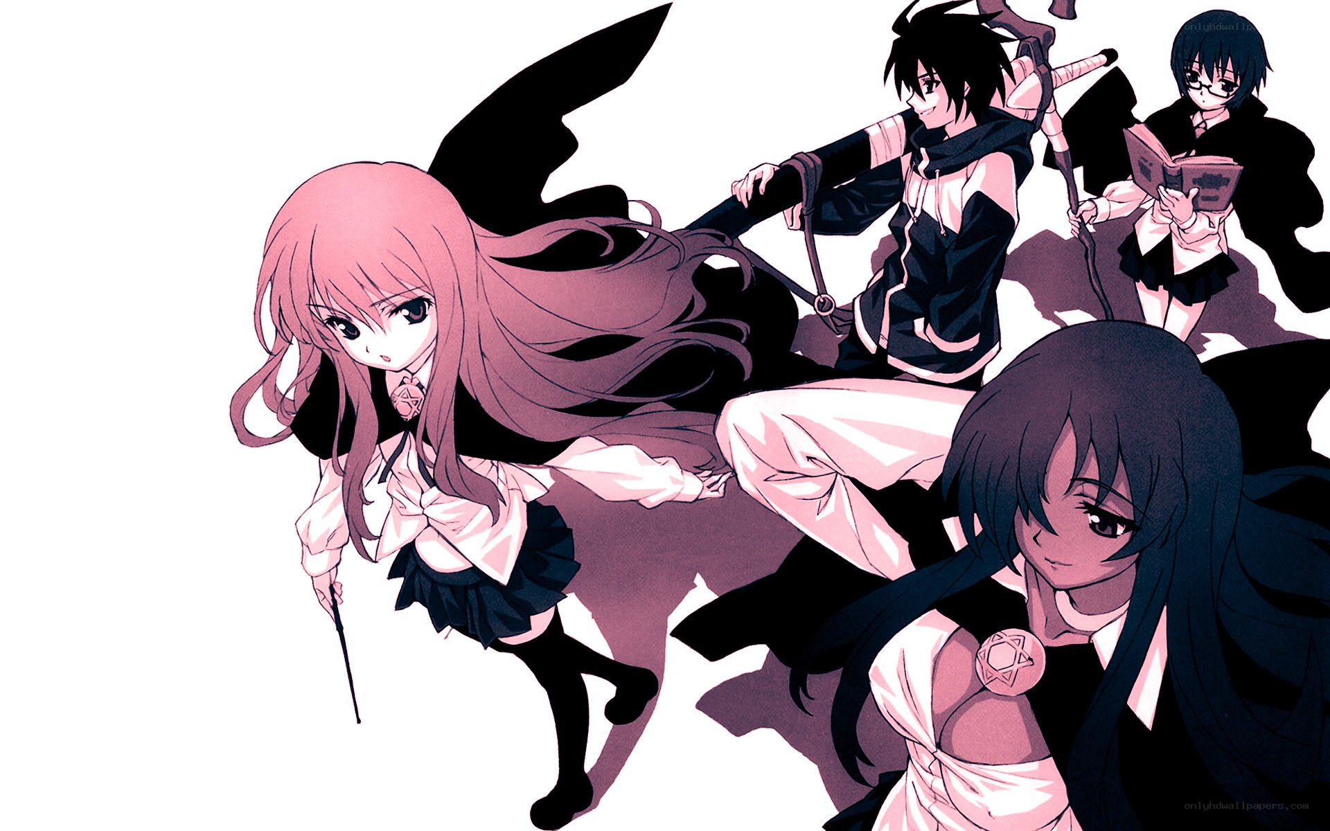 anime characters in action