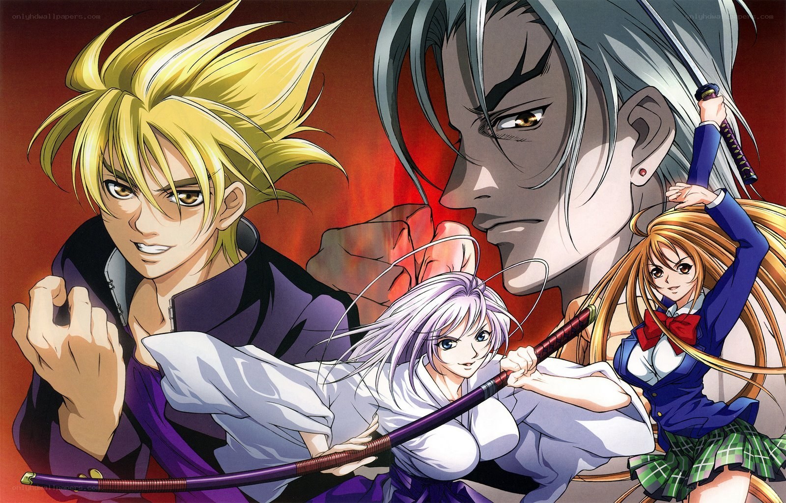 anime characters in action
