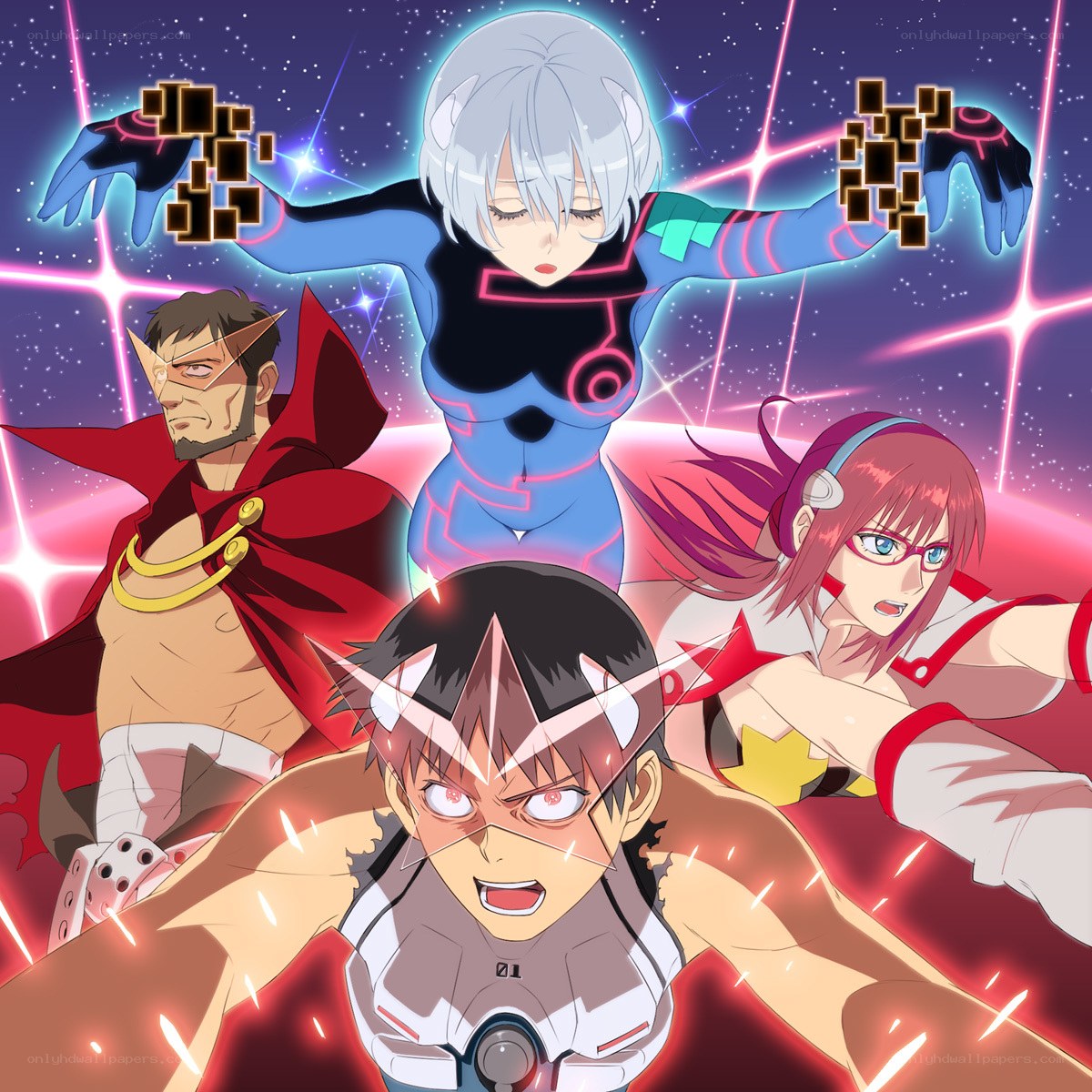 anime characters in action