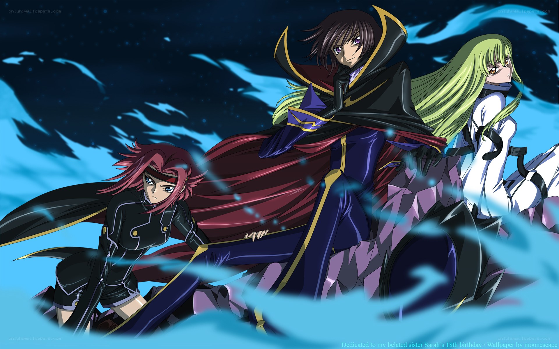 anime characters in action