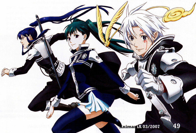 anime characters in action