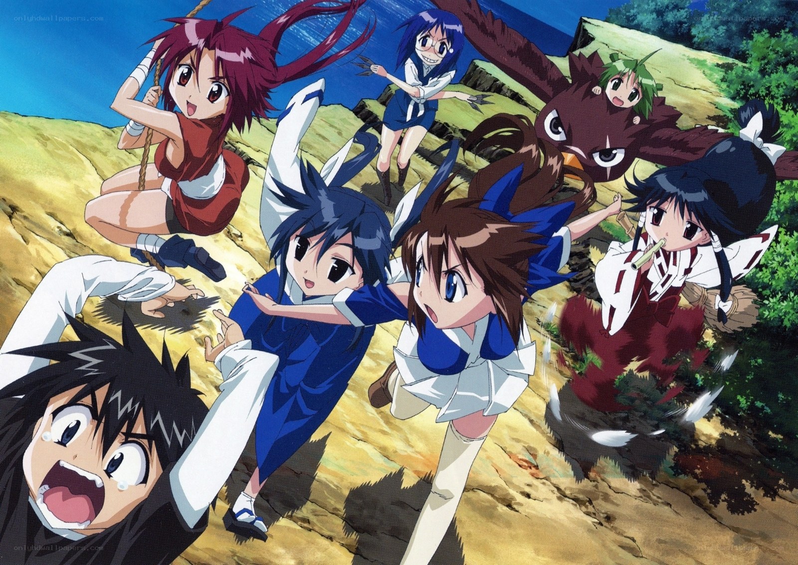 anime characters in action