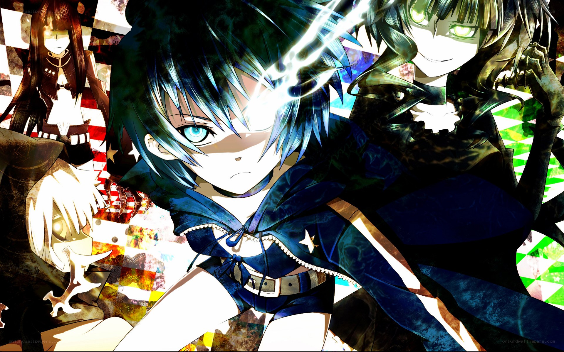 Anime characters in action