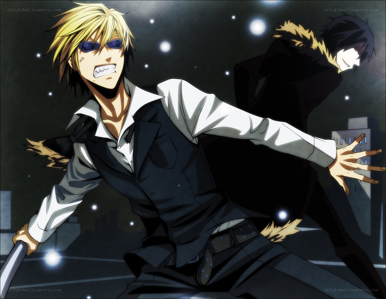 Anime characters in action