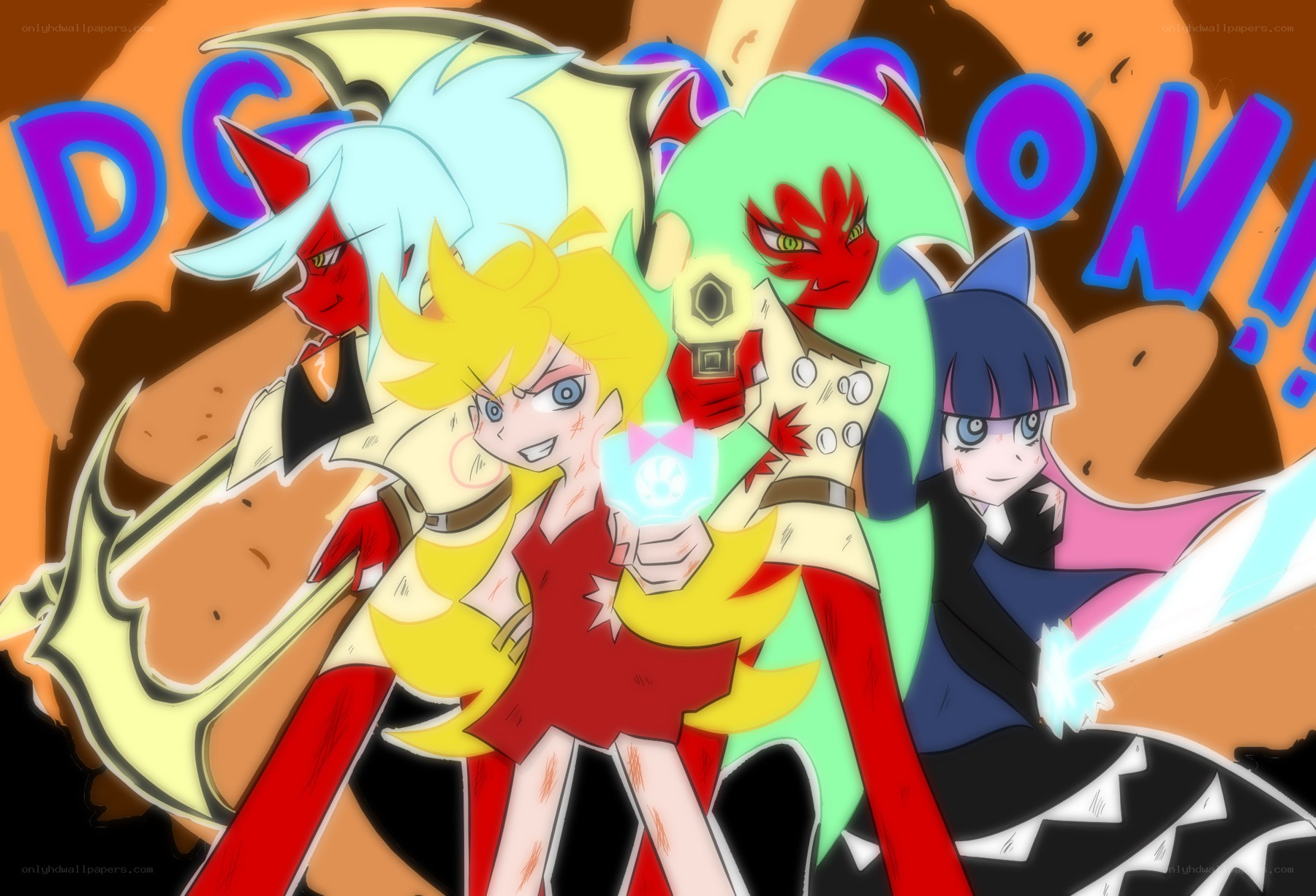 anime characters in action