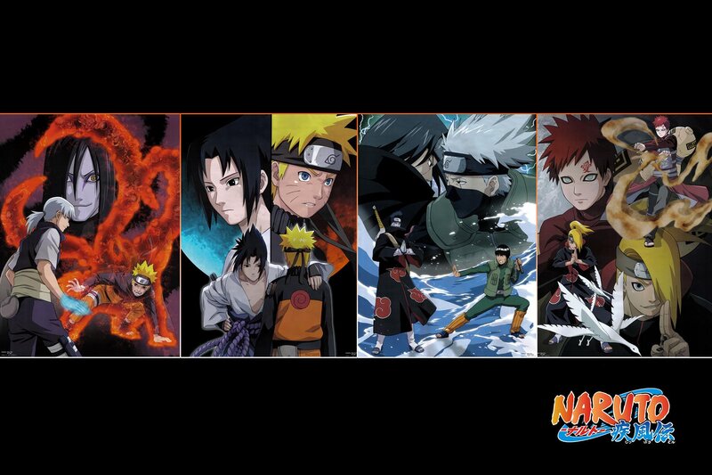 Anime Characters in Action — Black, Dramatic, Action Scenes