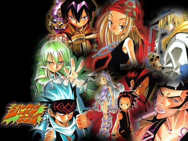 Anime Characters in Action — Black, Dramatic, Manga, Skull