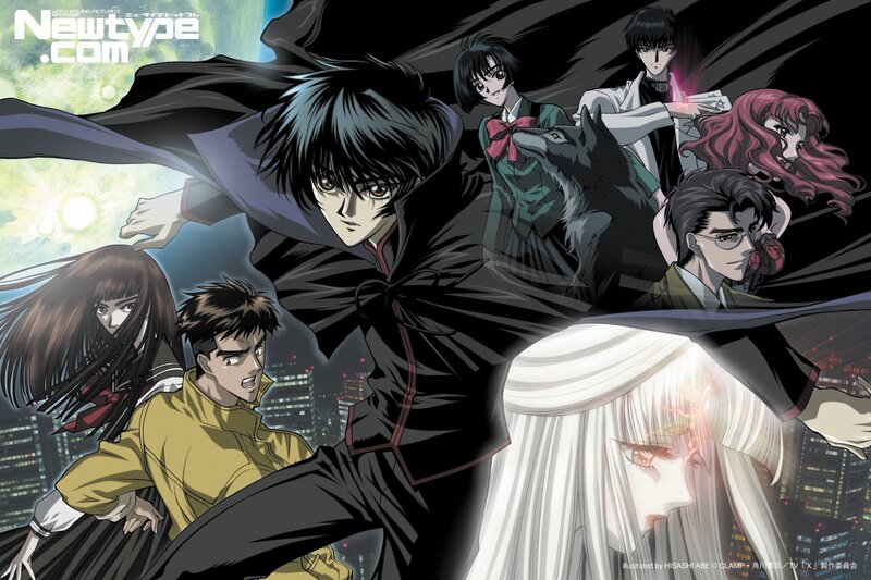 Anime Characters in Action — Black, Dramatic, Night, Manga, Cityscape