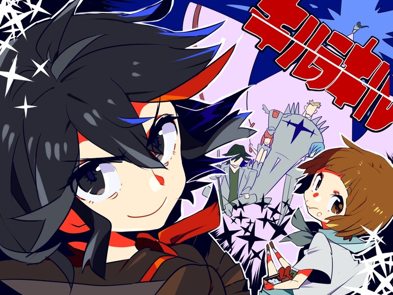 Anime Characters in Action — Black, Dynamic, Manga, Action Scene