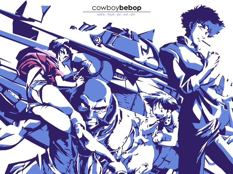 Anime Characters in Action — Blue, Dramatic, Manga, Spaceship