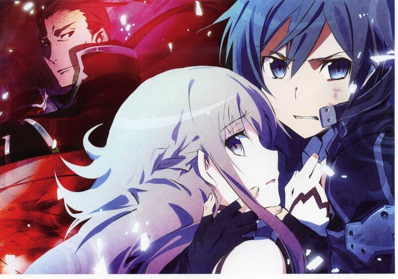 Anime Characters in Action — Blue, Dramatic, Manga, Sword