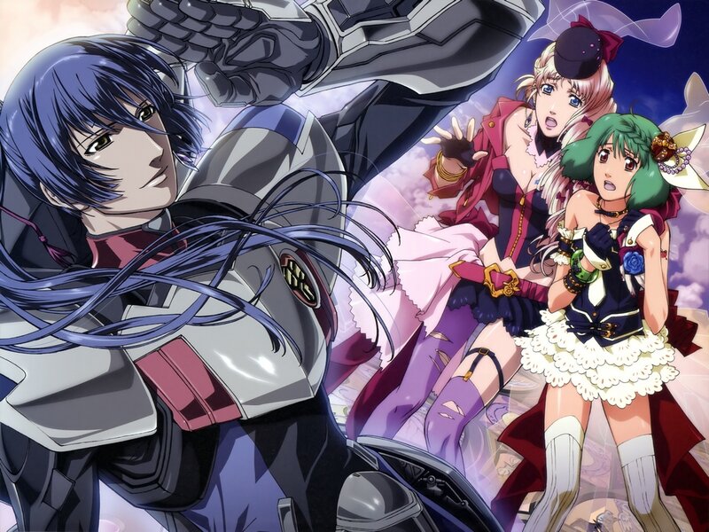 Anime Characters in Action — Blue, Dramatic, Mecha