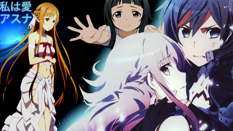 Anime Characters in Action — Blue, Dramatic, Night, Female Elf