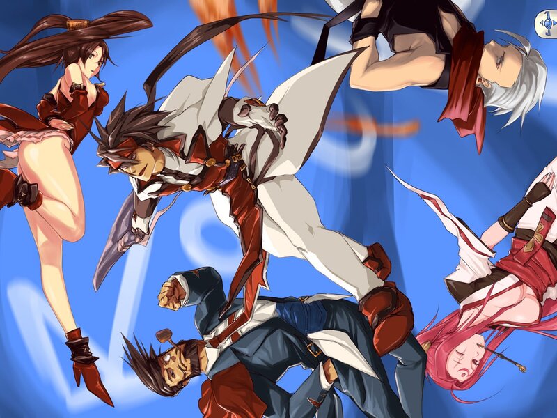 Anime Characters in Action — Blue, Dynamic, Intense, Fighting