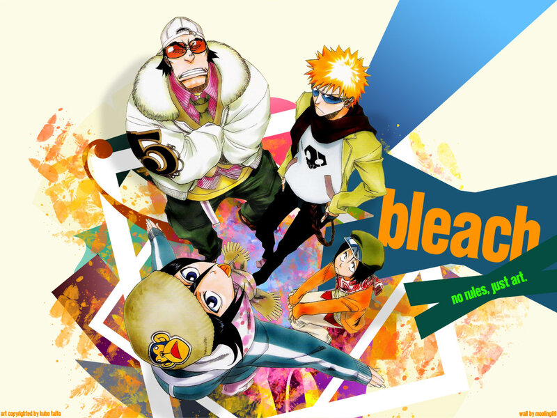 Anime Characters in Action — Blue, Dynamic, Sunglasses