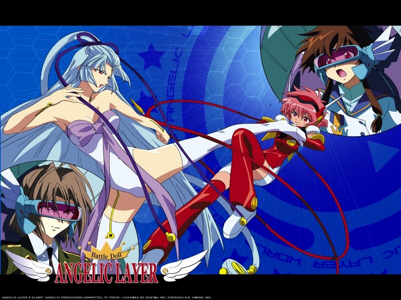 Anime Characters in Action — Blue, Dynamic