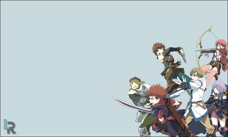 Anime Characters in Action — Blue, Sword