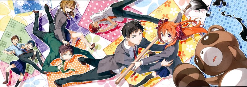 Anime Characters in Action — Orange, Chaotic