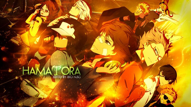 Anime Characters in Action — Orange, Dramatic, Fire, Explosion