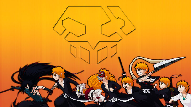 Anime Characters in Action — Orange, Dramatic, Sword