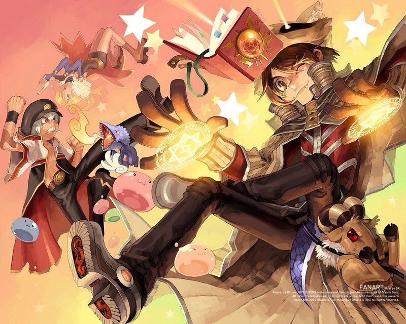 Anime Characters in Action — Orange, Energetic