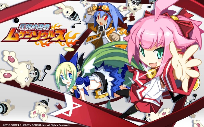 Anime Characters in Action — Pink, Energetic, Bunnies